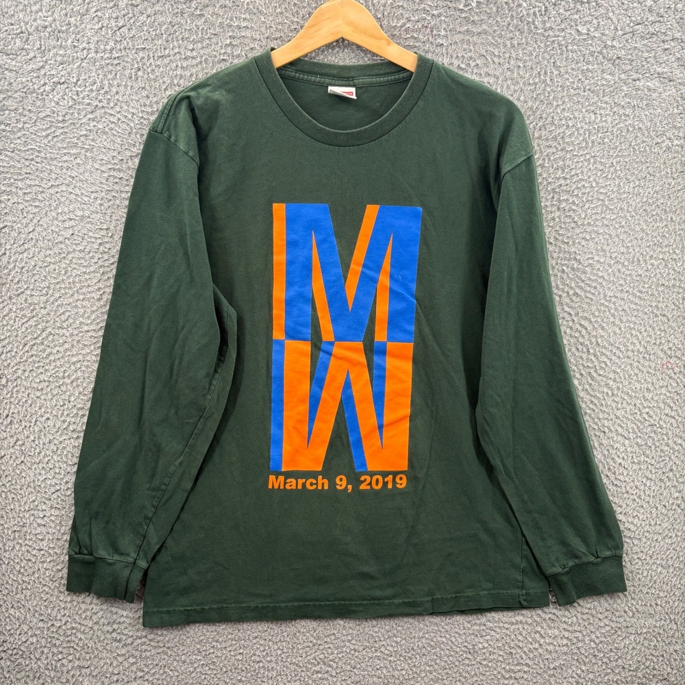 Supreme T-Shirt Mens Large Green Long Sleeve Graphic Tee Made In USA 2019  *